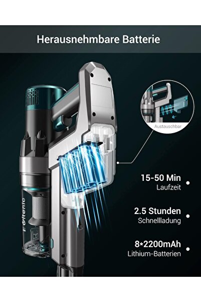 Ultenic U11 Pro Cordless Vacuum Cleaner, 25KPa Suction, 50min Runtime