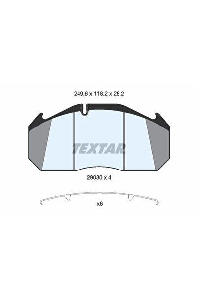 TEXTAR Комплект накладки за дискови спирачки Setra серия 300