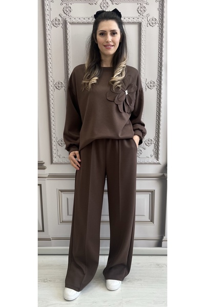 styleFlex Trening dama din vascoza elastica cu floare aplicata