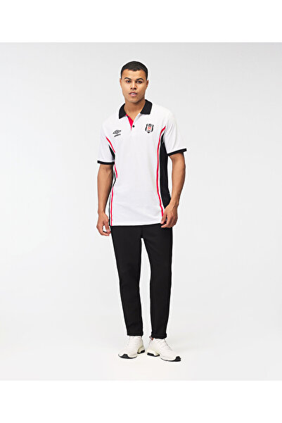 Kartal Yuvası Πέσιτσας Σ.Κ. Μπλουζάκι πόλο με λαιμόκοψη από βαμβάκι για προπόνηση ομάδας Bjk Umbro 25/26 ΛΕΥΚΟ