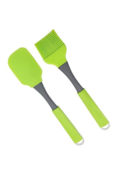 Generic Green Silicone Basting & Pastry Brush Set for Cooking, Baking, Grilli...