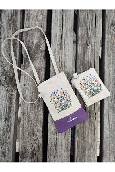 JANJAN 2 Pack, Phone Bag with Strap & Coin, Card Holder Wallet, Wallet with Strap, Mini Bag & Wallet