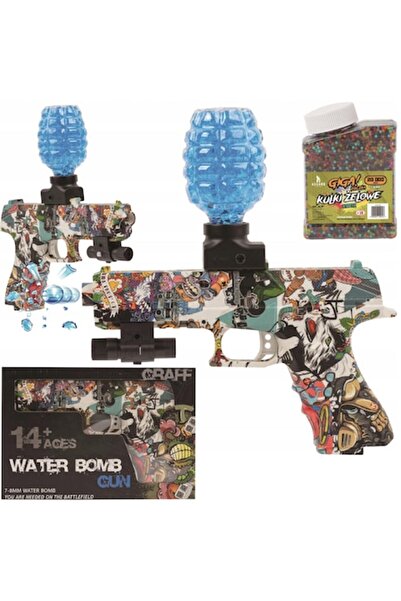 MAT Group Pistol electric cu bilă de gel (tip Glock), automat, set laser