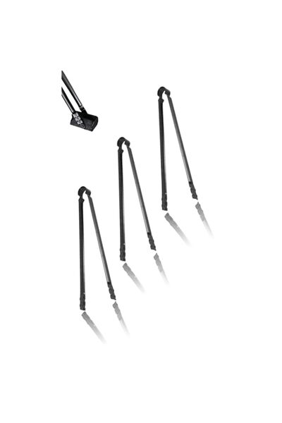 Generic 3-Piece Charcoal Tongs, Durable Metal BBQ Tongs with Anti-Scald Handl...