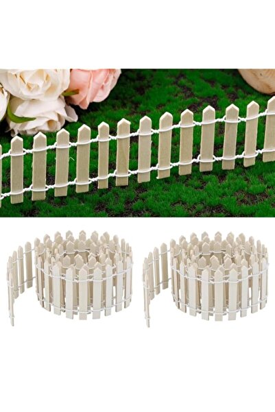 Generic Goodern Miniature Wooden Fence,2 Pack 90*5CM Small Picket Fence Decor...