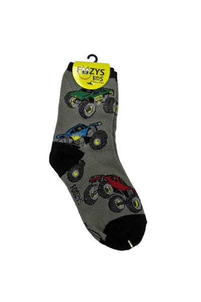 Foozys جوارب بوليستر مطبوع بشاحنات مونستر للأطفال مقاس 6-8 1/2