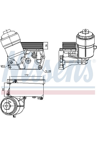 Nissens Radiator Ulei Ulei Motor Vw California T5 Camper/Multivan T5/Touareg