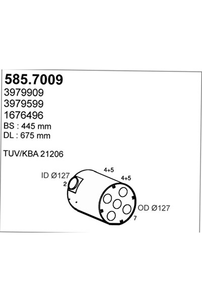 ASSO Amortizor Zgomot Mijloc/Spate Volvo FH12/FL12/Fm
