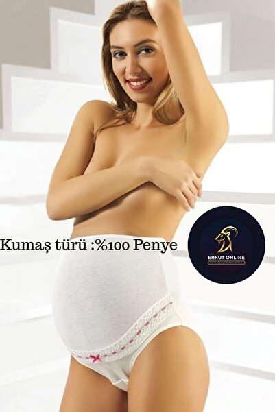 KALİTELİ Üretim Yüksek Bel Kaymaz Karın Şekillendirici Toparlayıcı %100 Penye Hamile Lohusa Külot