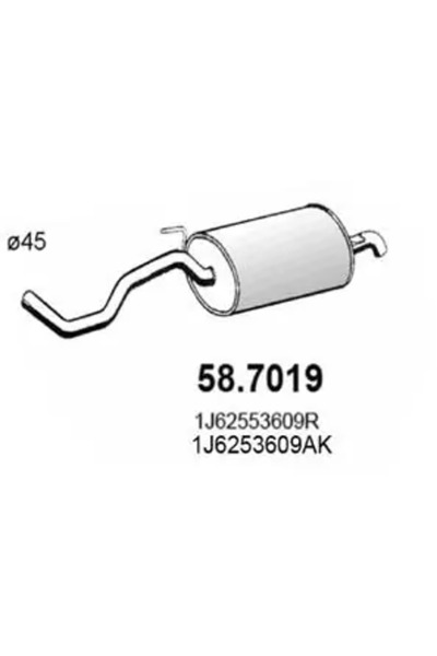 ASSO Toba Esapament Finala Seat Leon Vw Golf 4/New Beetle