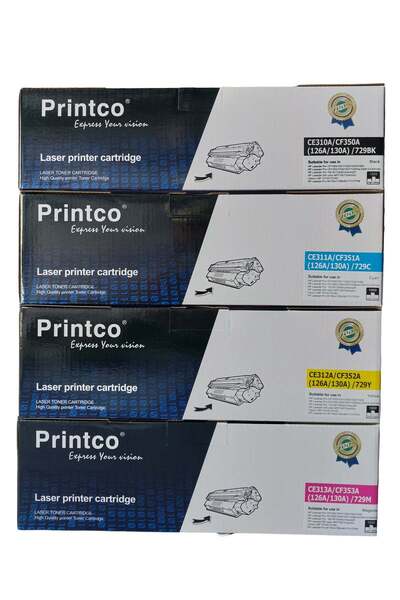 Printco Compatible HP 130A Toner CF351A/CF352A/CF353A - 4 Pack (BK,C,M,Y)