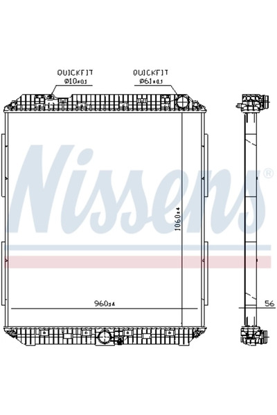 Nissens Radiator Racire Motor Mercedes-Benz Actros MP4 / MP5/Antos/Arocs