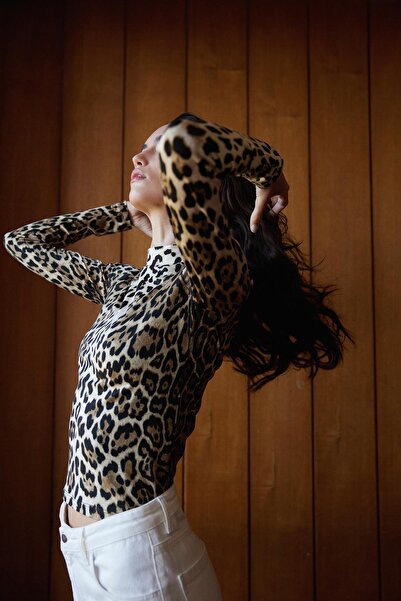 Suud Collection Brown Leopard Bodysuit