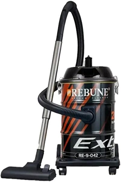 rebune RE-9-042 مكنسة كهربائية أسطوانية سعة 21 لترًا وقوة 2000 وات - أسود/برت...