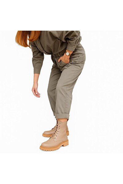 ELİSHA BUTİK Madonna Vizon Renkli Hakiki Deri Kadın Postal