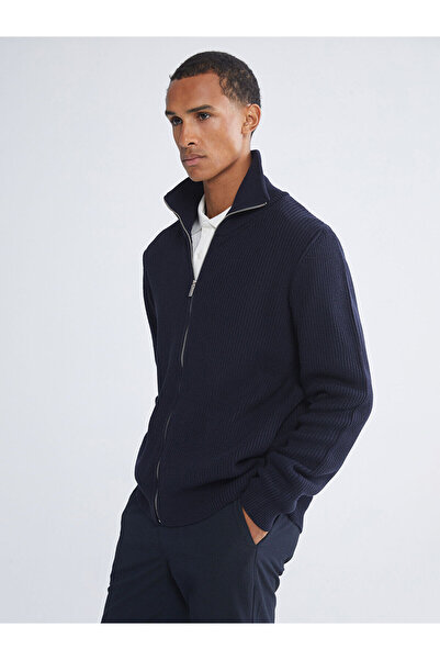 LC Waikiki New Season Standard Fit Stand Collar Men's Knitwear Cardigan