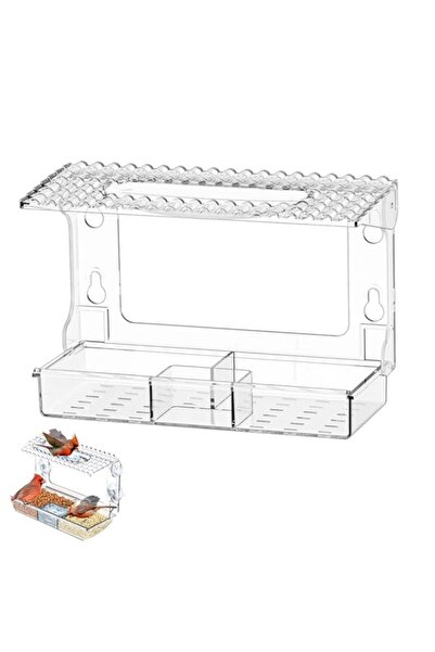 Generic Bird Feeder, Window Bird Feeder For Outdoor, Transparent Birdhouse, S...