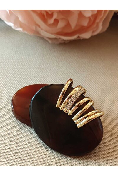 XUPING JEWELRY Vip Zirkon Taşlı Çelik Kıkırdak Çoklu Görünümlü Tekli