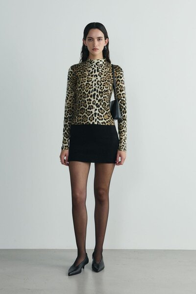 Suud Collection Siyah Lucy Triko Mini Etek