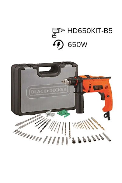 Generic BLACK+DECKER Corded Electric Hammer Percussion Drill, 650W, 13mm, HD650KIT-B5