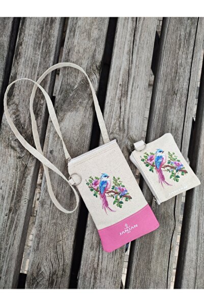 JANJAN 2 Pack, Phone Bag with Strap & Coin, Card Holder Wallet, Wallet with Strap, Mini Bag & Wallet