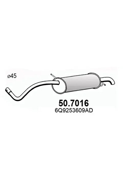 ASSO Toba Esapament Finala Seat Cordoba Skoda Fabia 1/Fabia 2
