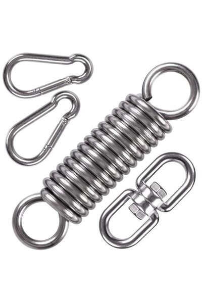 Generic hammock chair hanging kit swing spring hardware, heavy duty suspensio...