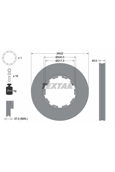 TEXTAR Disc Frana Daf Cf/Xf