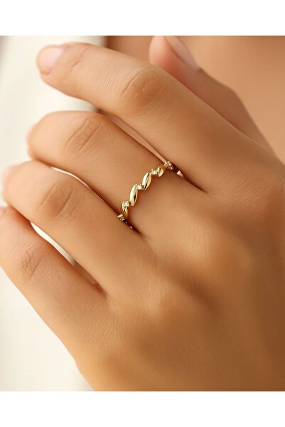 İNDİGO TAKI Bade 14 Ayar Altın Yüzük