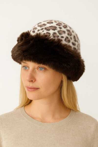 shop Leopard Fur Kalpak Beanie