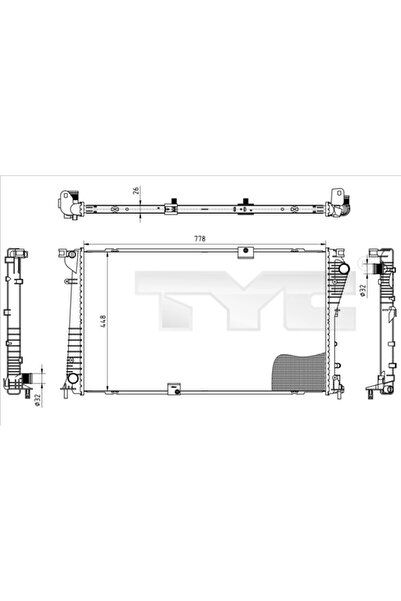 TYC Radiator Racire Motor Nissan Primastar Bus/Primastar Caroserie Opel Vivar...