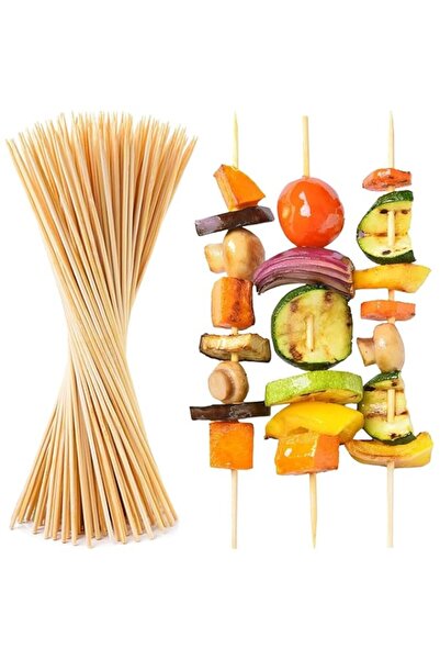 Generic 100 Pack Bamboo Skewers for Grilling, 10 Inch Brown Wooden Skewers fo...