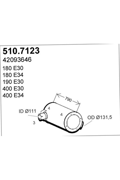 ASSO Amortizor Zgomot Mijloc/Spate Iveco Eurostar/Eurotech Mp/Stralis 1