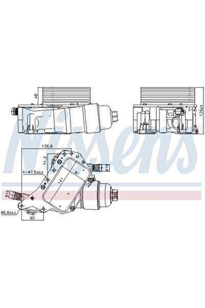 Nissens Radiator Ulei Ulei Motor Nissan 10-Trail 3/10-Trail Van/Qashqai 1 Ren...