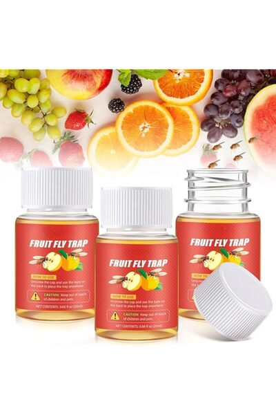 Generic Fruit Fly Traps, Non-Toxic Refill Liquid Include, Safe for Kitchen & ...