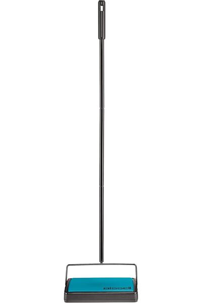 Bissell مكنسة سجاد وأرضيات صغيرة سهلة التنظيف، 2484A، لون أزرق مخضر