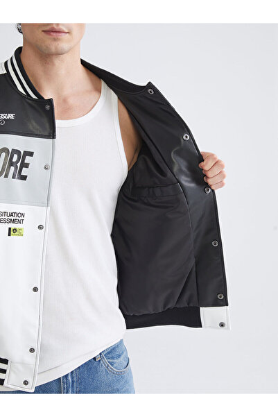 LC Waikiki Rahat Kalıp Kolej Yaka Logolu Erkek Mont