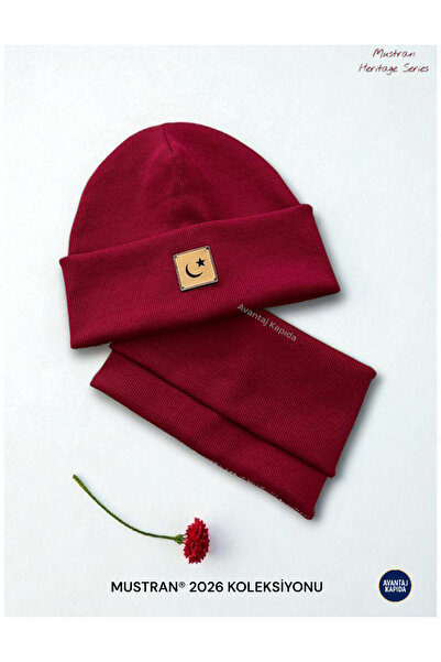 Mustran 95% Cotton Handmade 2-Piece Beret Neck Collar Set for Children Aged 4-12 |   Double Layer 4 Layer Ear Protection Gift