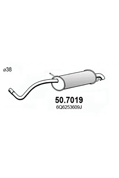 ASSO Toba Esapament Finala Seat Cordoba/Ibiza 3 Skoda Fabia 1