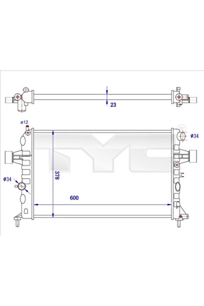 TYC Radiator Racire Motor Audi 100 C4 Opel Astra G/Zafira A Microbus 1991-2009