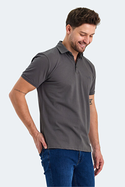 Slazenger Ανδρικό μπλουζάκι με λαιμόκοψη πόλο από ανθρακί KLASSE IN