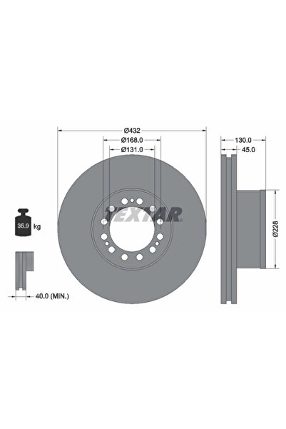 TEXTAR Disc Frana Man F2000/Lion´S Coach/M 2000 L