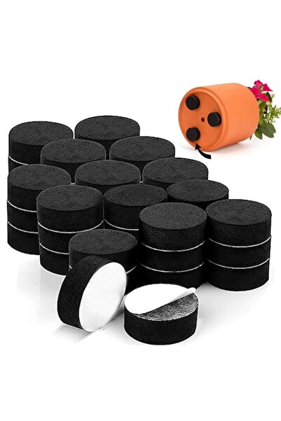 Generic Invisible Plant Pot Feet, Round Black Risers with Self Adhesive Pads,...