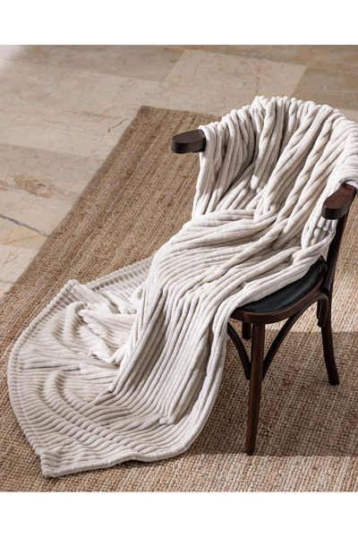 Madame Coco Corbeau Welsoft Flat Tv Blanket - Beige