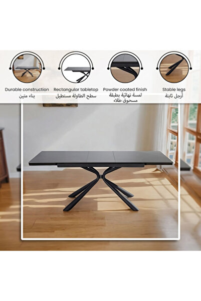 micasa Elegant Design Chinese Ceramic Rectangular Extension Table