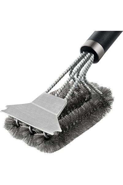 Generic ROUNY 3-in-1 Heavy Duty BBQ Grill Brush & Scraper with Triangle Metal...