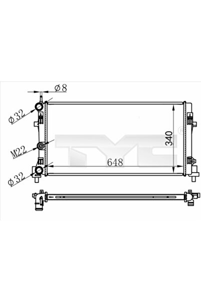 TYC Radiator Racire Motor Seat Ibiza 5 Skoda Fabia 4
