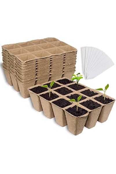 Generic 10 Pcs Seed Starter Peat Pots, Seed Starter Tray Kit, with Plastic Pl...
