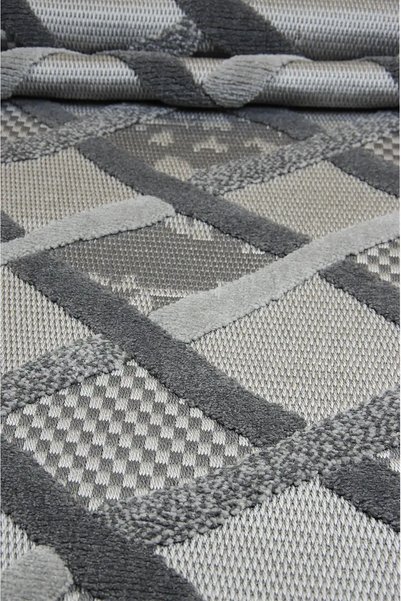 aren.HALI Airan Modern Antrasit Polyester Makine Halısı