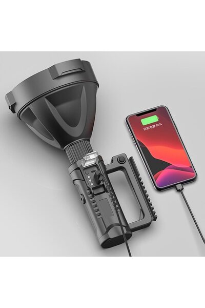 OEM Deliny® Rechargeable USB Projector / Lantern, Ultra-Bright, 2000 W, Battery, Waterproof, Metallic G